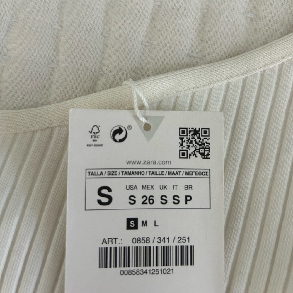 Zara Ribbed Asymmetrical Top - Picture 3 of 3